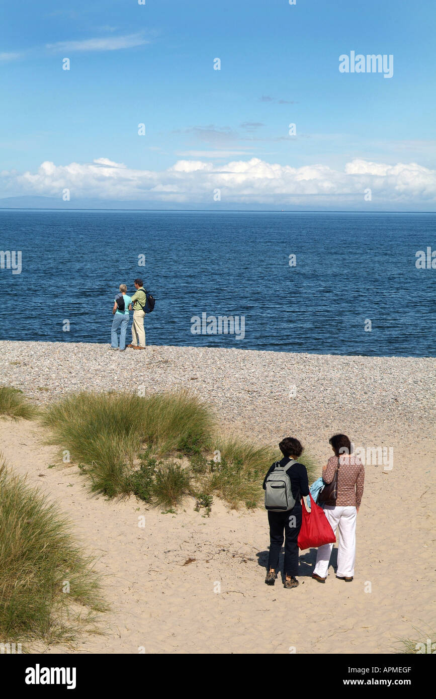 Beach at Findhorn, Moray Coast, Northern Scotland - 2006 Stock Photo