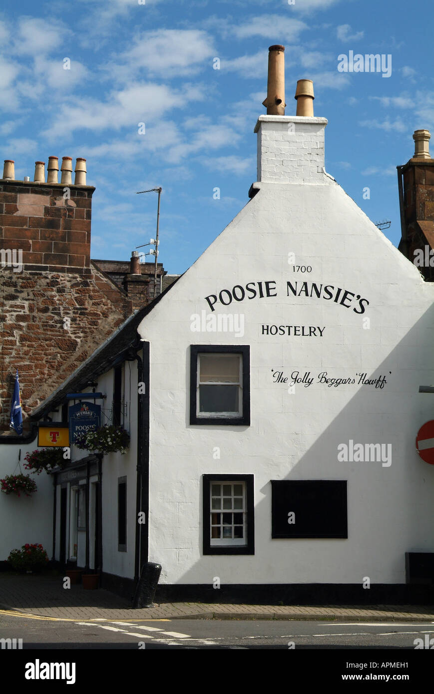 Poosie Nansie's Tavern, Mauchline, Scotland, famous Robbie Burns Association Stock Photo