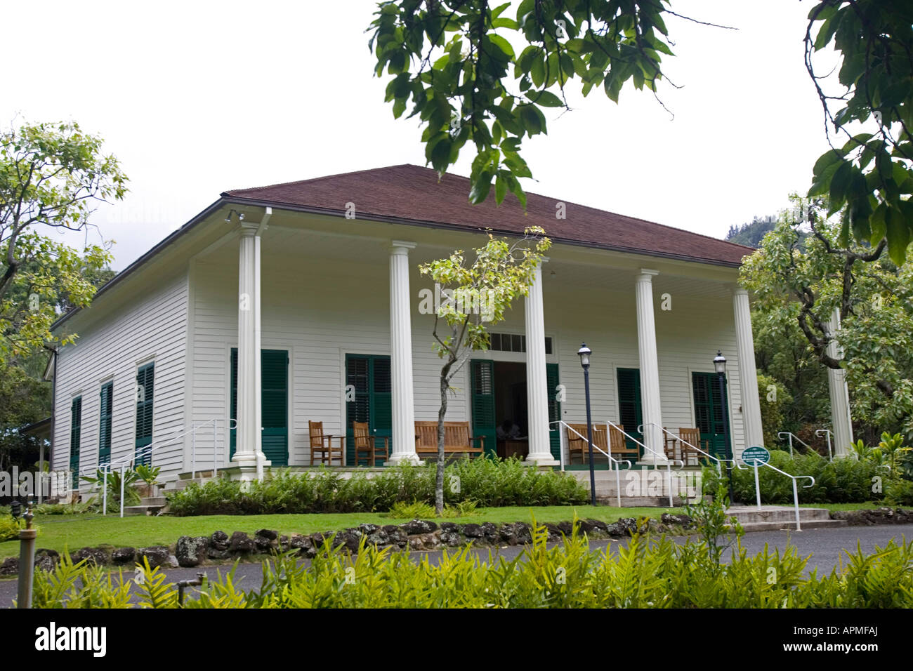 Restored Queen Emma Summer Palace Nu'uanu Valley near Honolulu Hawaii