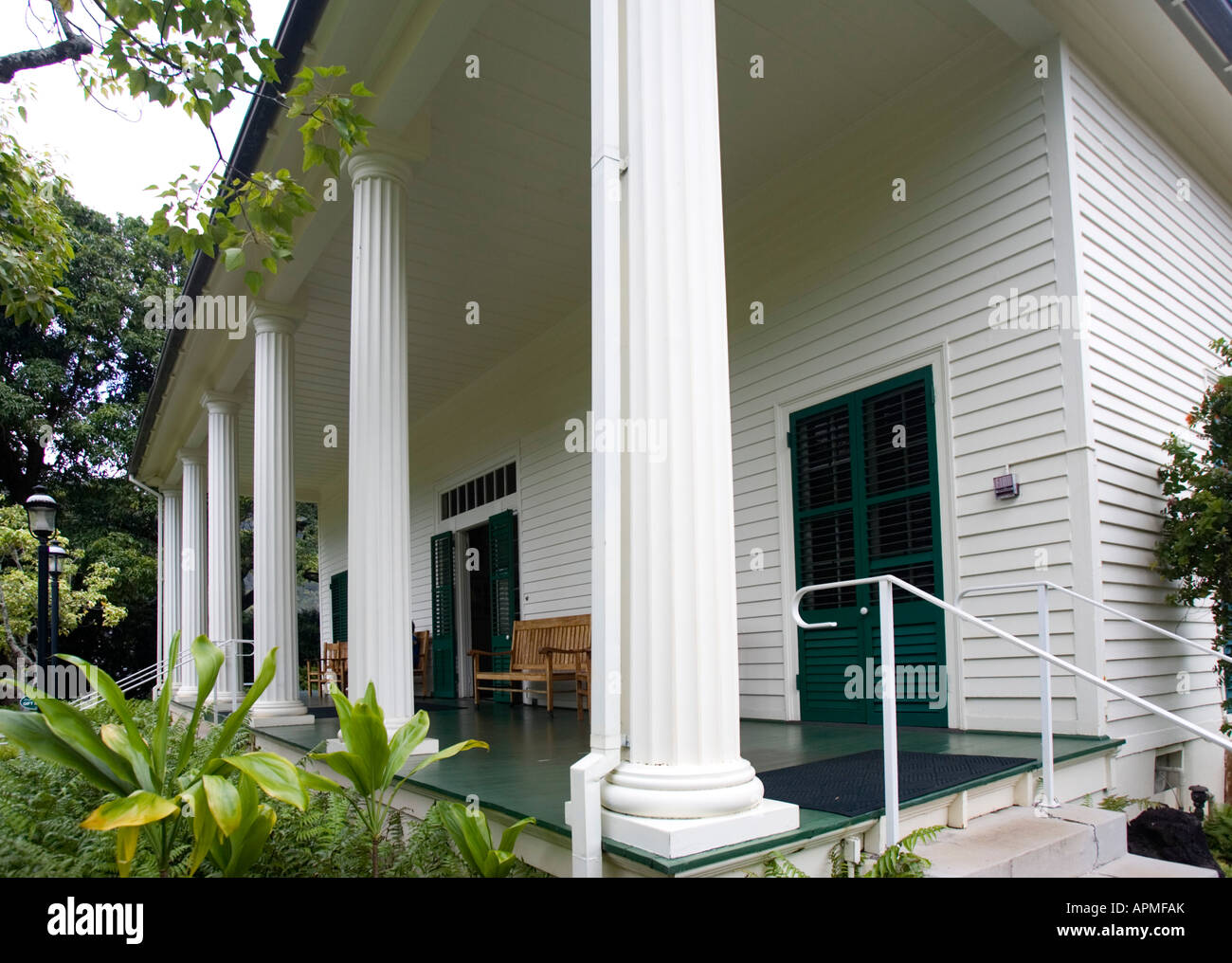 Restored Queen Emma Summer Palace Nu'uanu Valley near Honolulu Hawaii