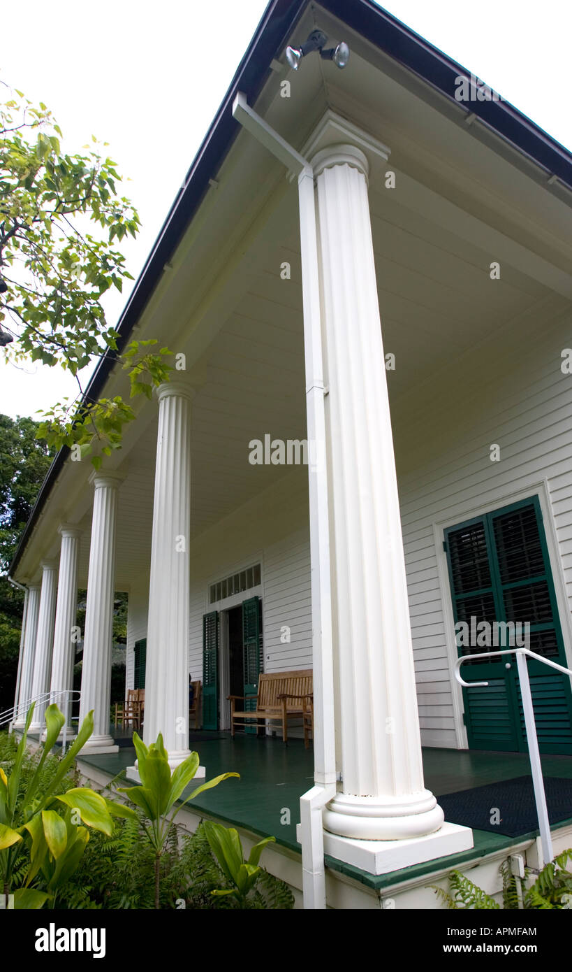 Restored Queen Emma Summer Palace Nu'uanu Valley near Honolulu Hawaii
