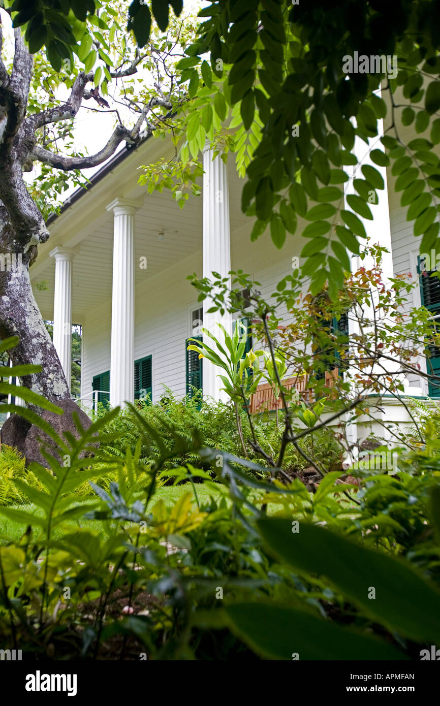 Restored Queen Emma Summer Palace Nu'uanu Valley near Honolulu Hawaii