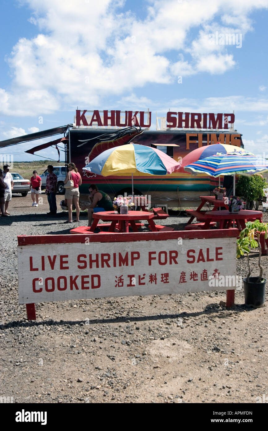 Popular Roadside Cooked Shrimp Stand Kahuku Shrimp North