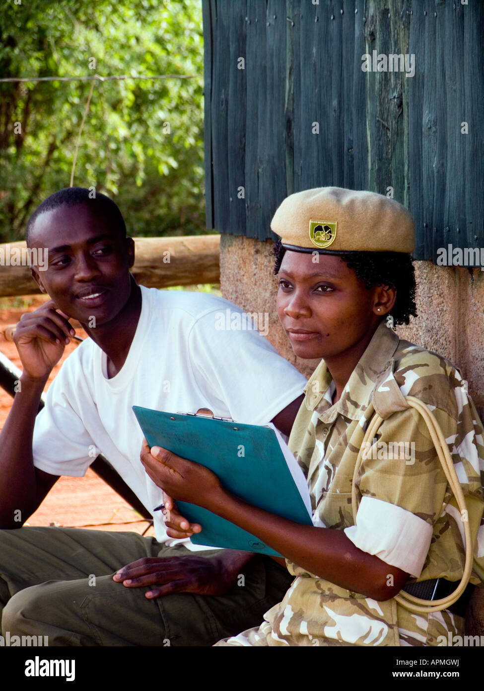 Kenya Wildlife Service woman ranger Tsavo West National Park Kenya