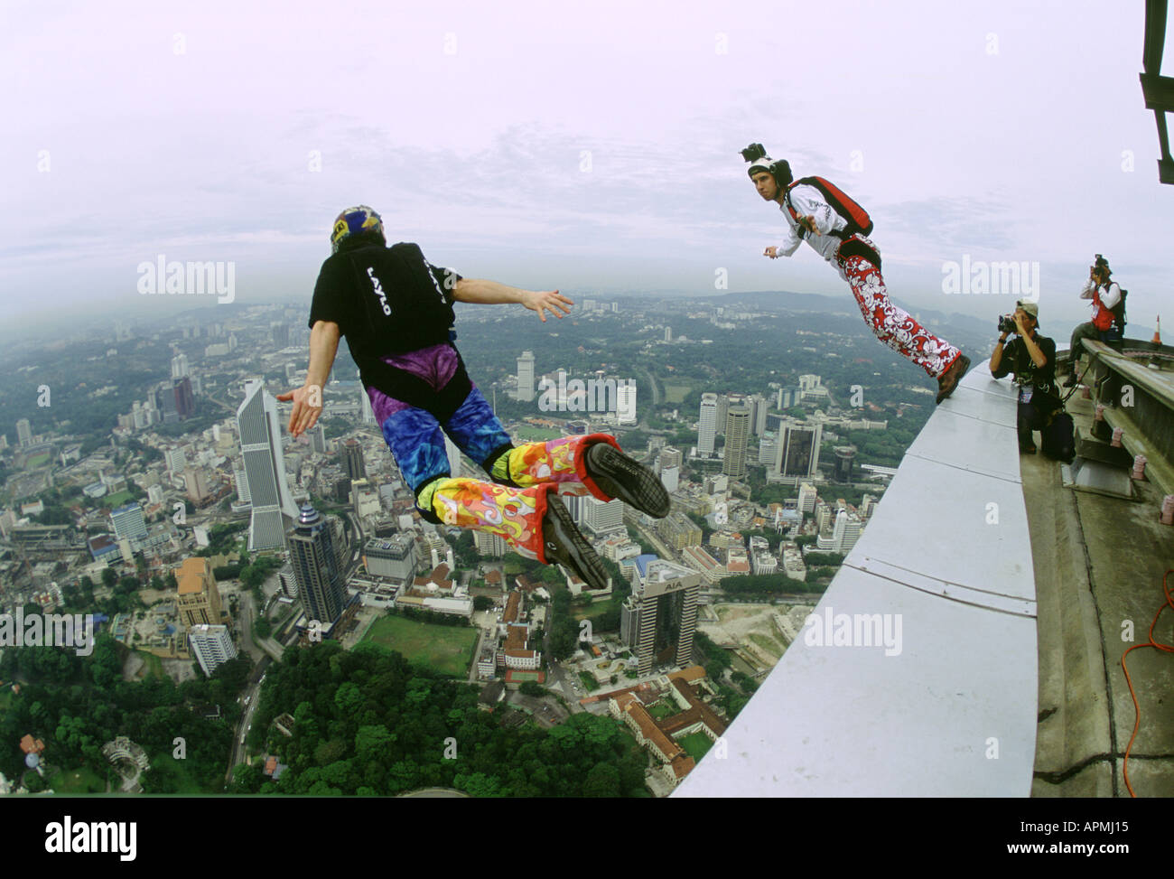 BASE JUMPING ACTION Stock Photo Alamy