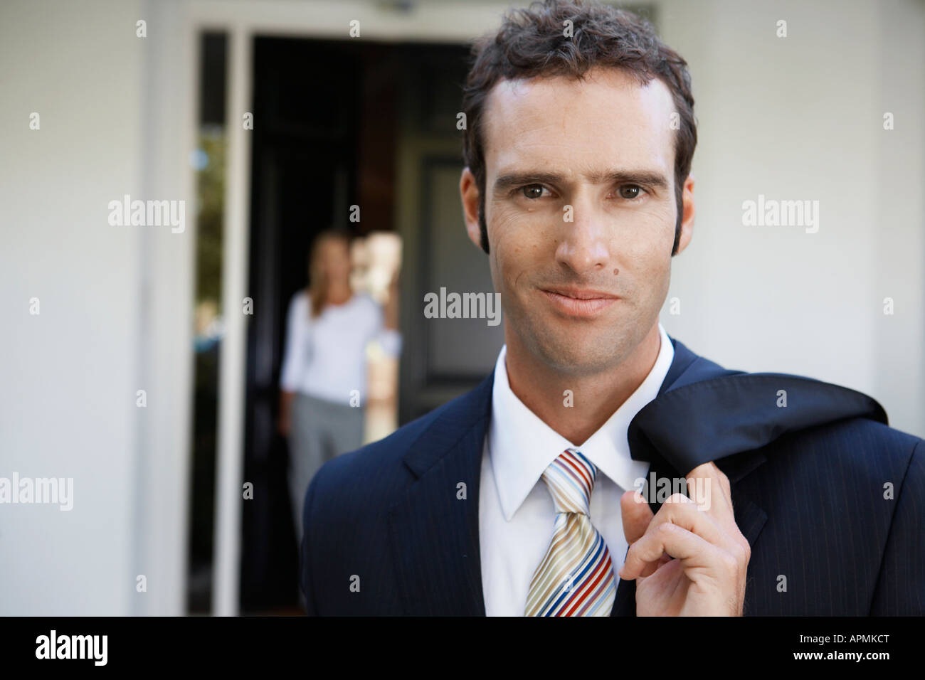 Businessman leaving home hi-res stock photography and images - Alamy