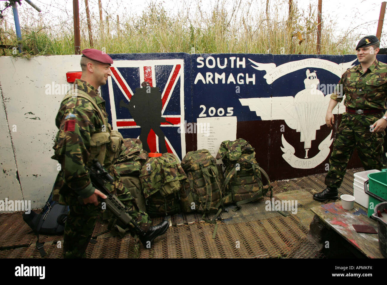 SOUTH ARMAGH, WEST BELFAST, NORTHERN IRELAND, BRITISH MILITARY Stock ...