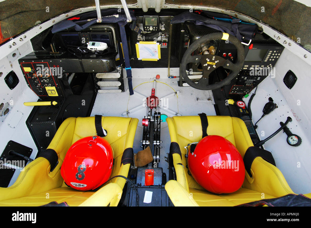 Class 1 powerboat cockpit FORESTI SUARDI ROSCIOLI HOTELS boat Stock