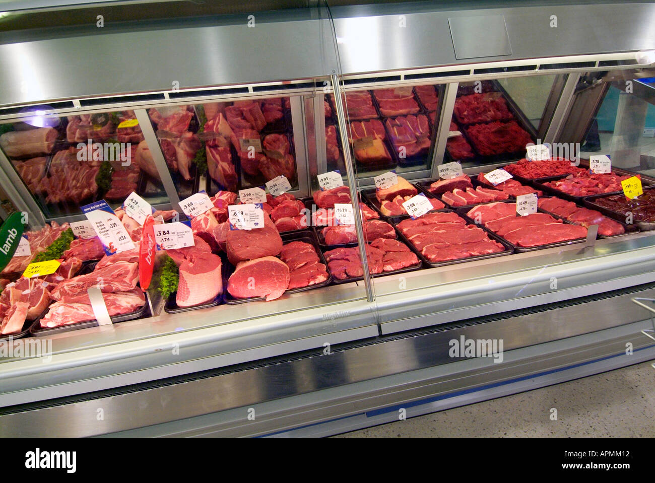 Meat counter shopping centre Manchester refurbish UK United Kingdom England Europe GB Great