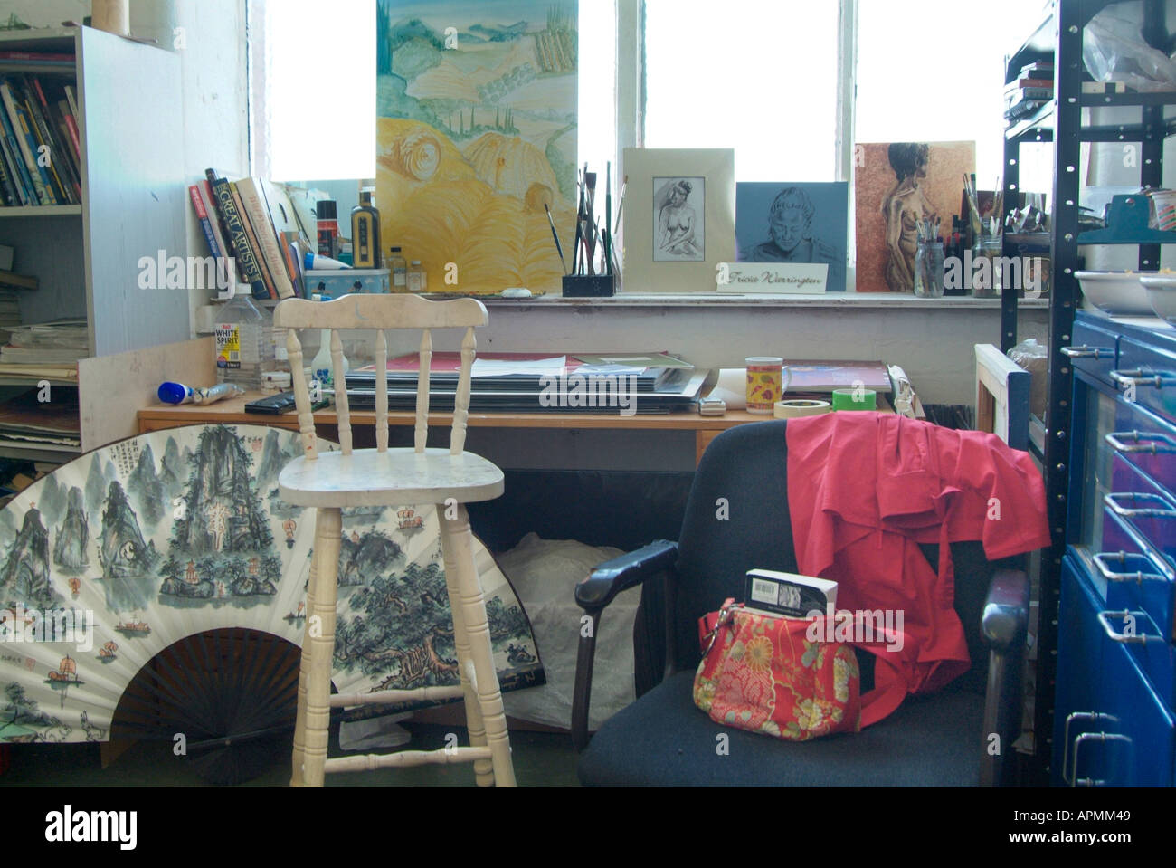 vernon mill stockport artist group sesson open day studio Stock Photo