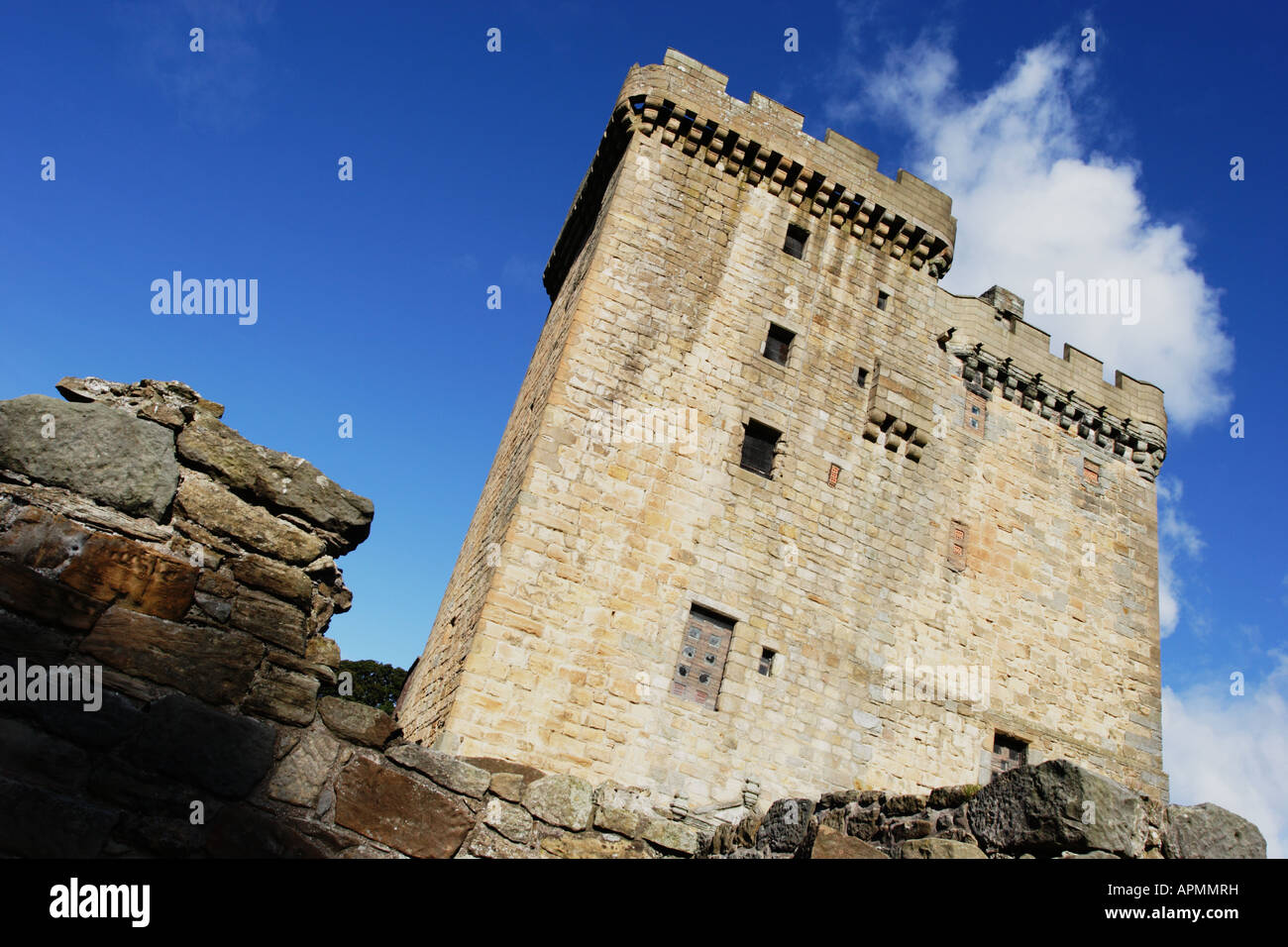 Clackmannan Tower, former ancestral home of Bruce family. Stock Photo