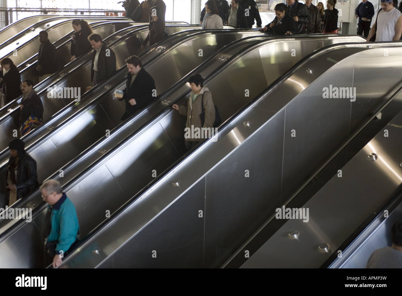 Post 9 11 World Trade Center PATH and subway station in New York City Stock Photo