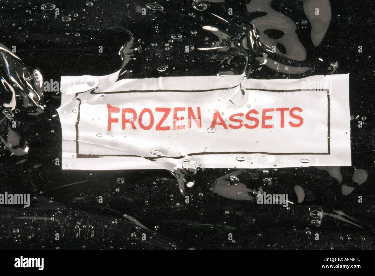 Frozen Assets Concept Stock Photo