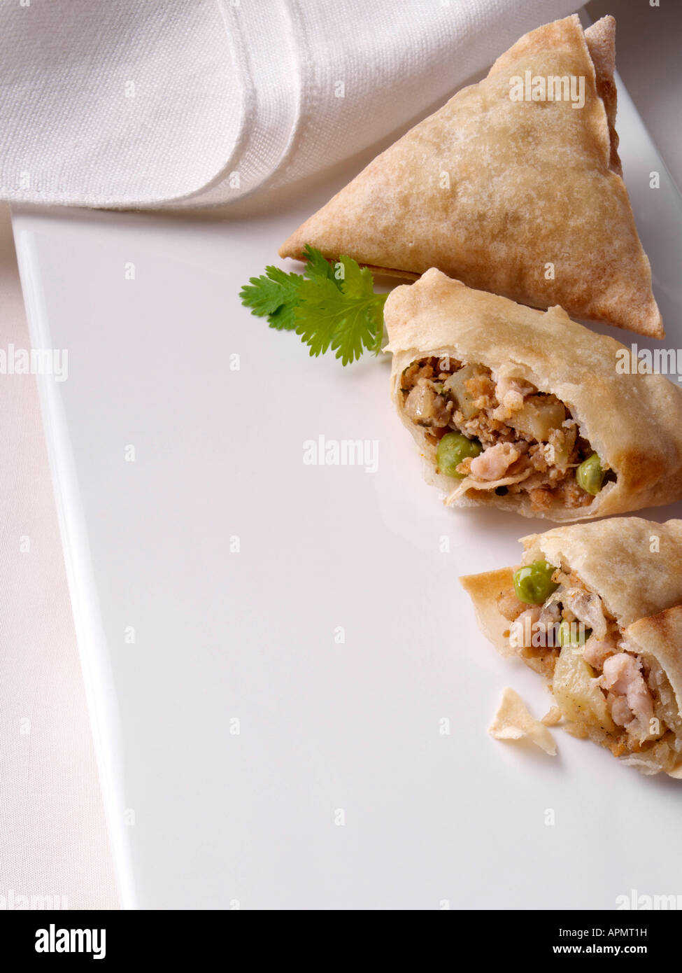 Halal Chicken samosas editorial food Stock Photo Alamy