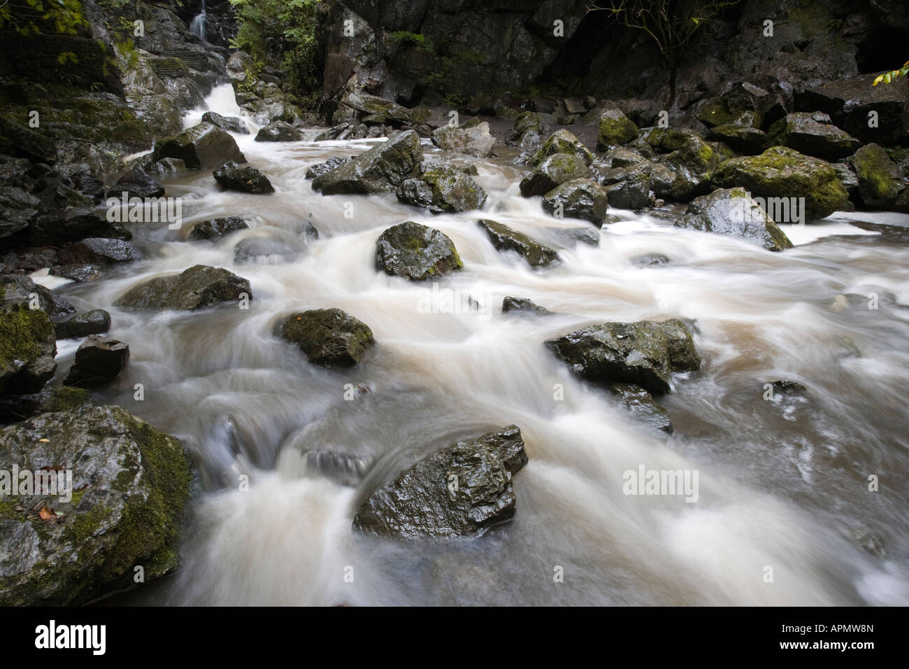 Craig Y Ddinas waterfalls Brecon Beacons National Park Powys Wales Stock Photo