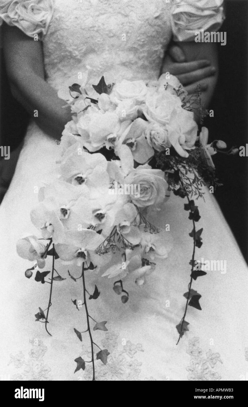 Bride with bouquet Stock Photo