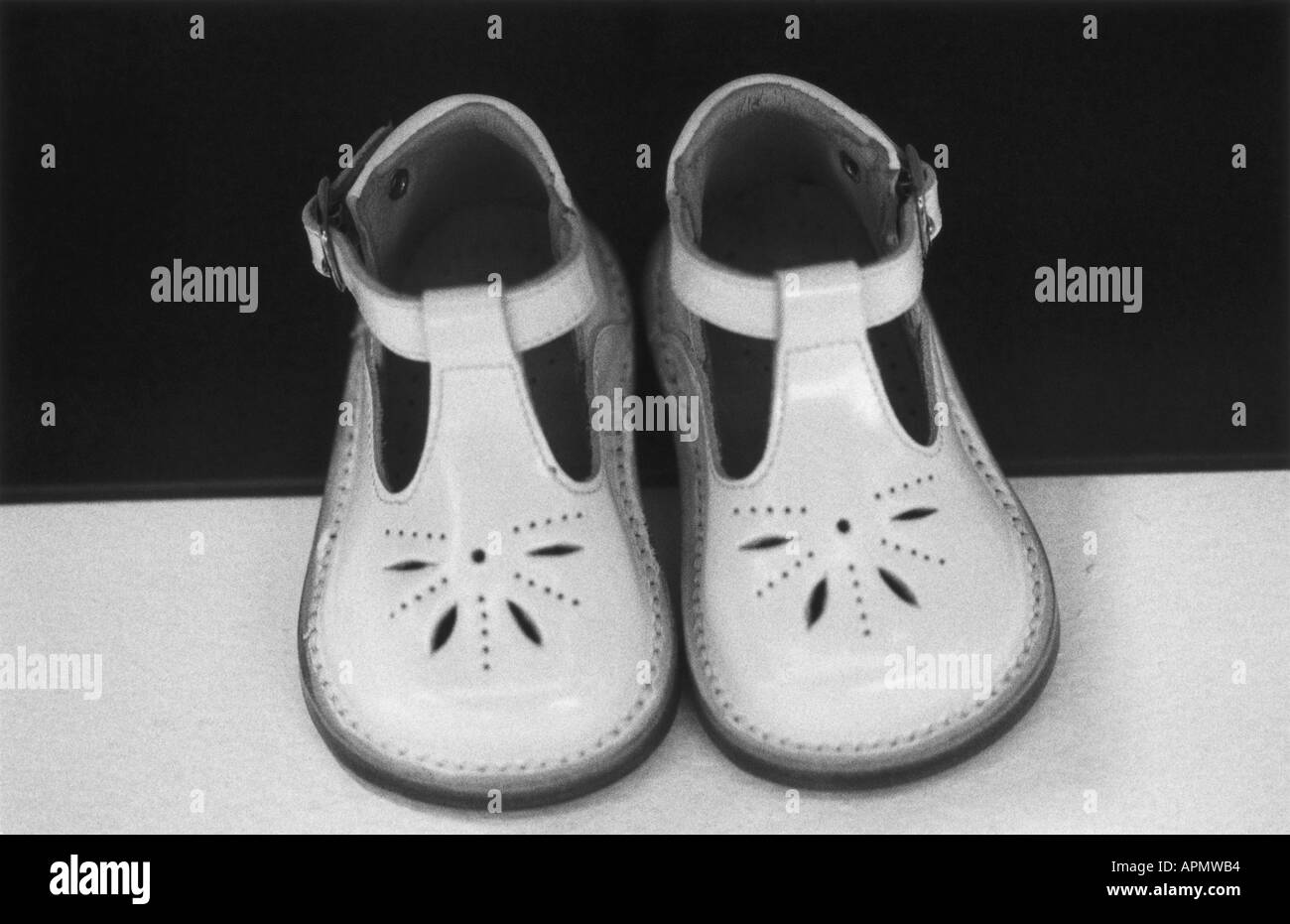 Pair of shoes for a child Stock Photo