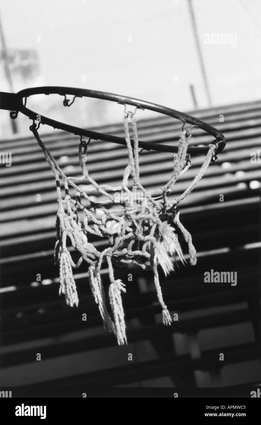 Torn basketball net Stock Photo Alamy
