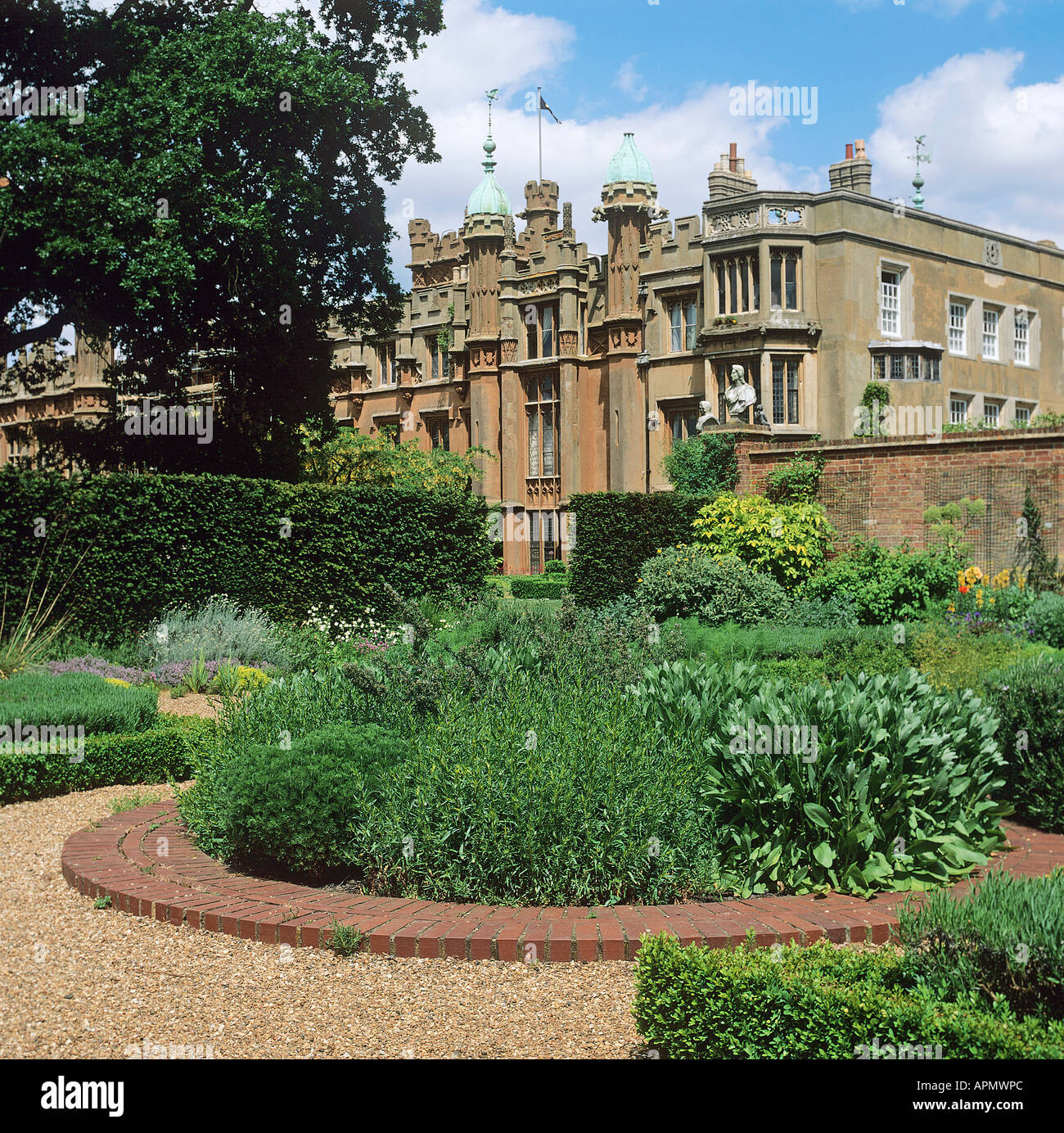 The 19th century Knebworth House and gardens Stock Photo Alamy