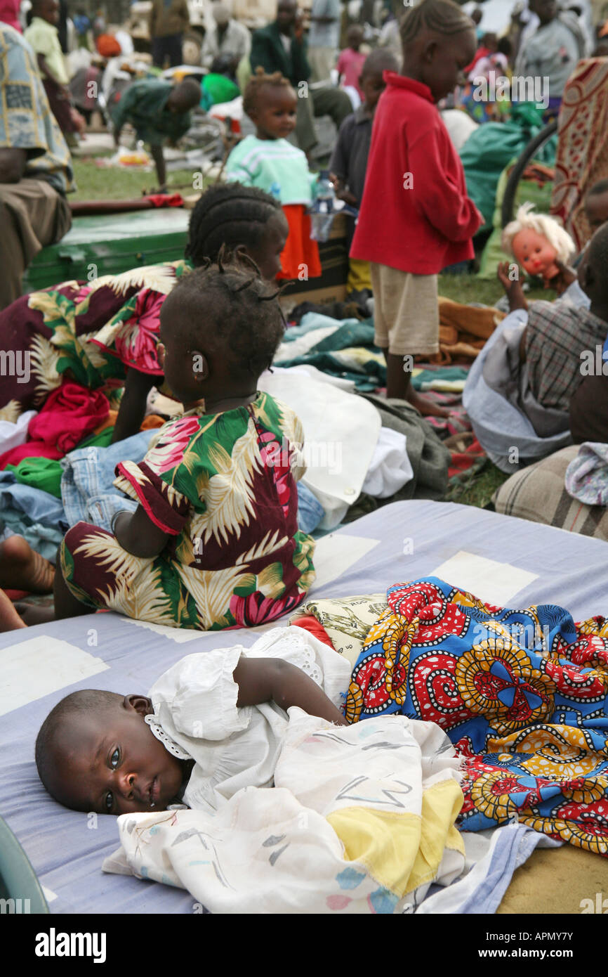 Refugee camp, Afhara Stadium, Nakuru, Kenya, East Africa Stock Photo