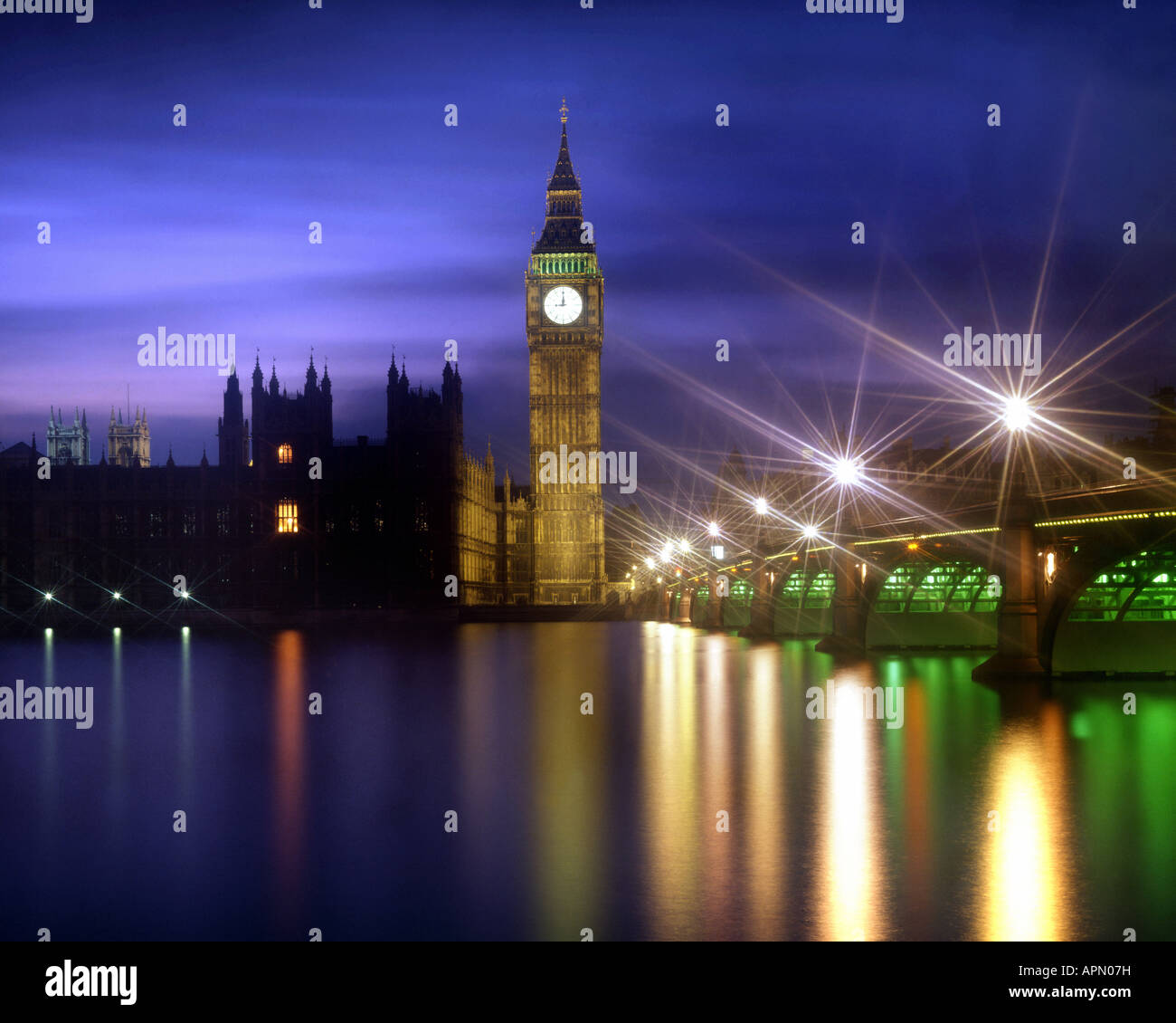 GB LONDON Westminster by night Stock Photo Alamy