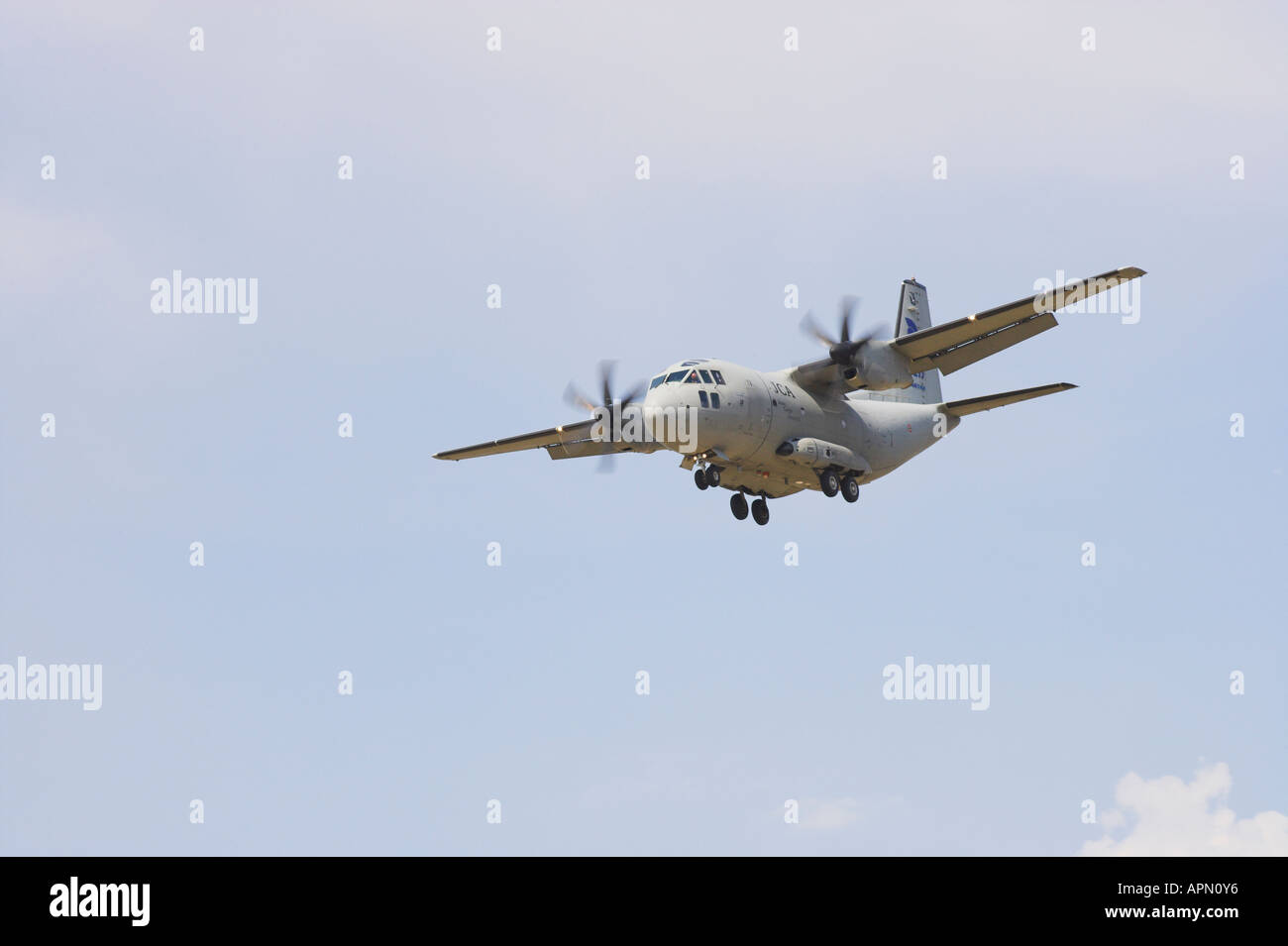C27J Spartan on landing approach Stock Photo