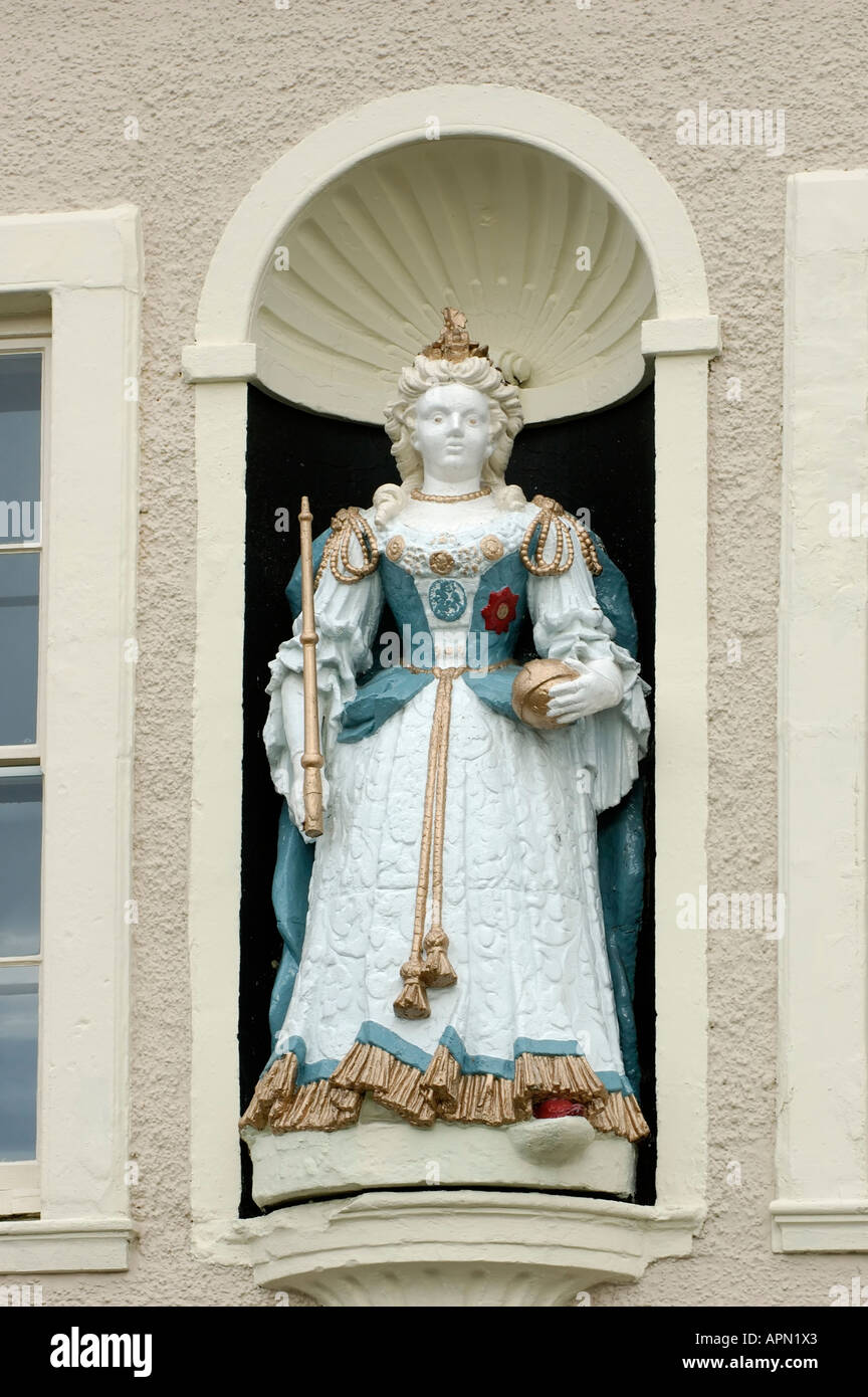 Statue of Queen Anne on 18th century Dursley Town Hall Stock Photo - Alamy