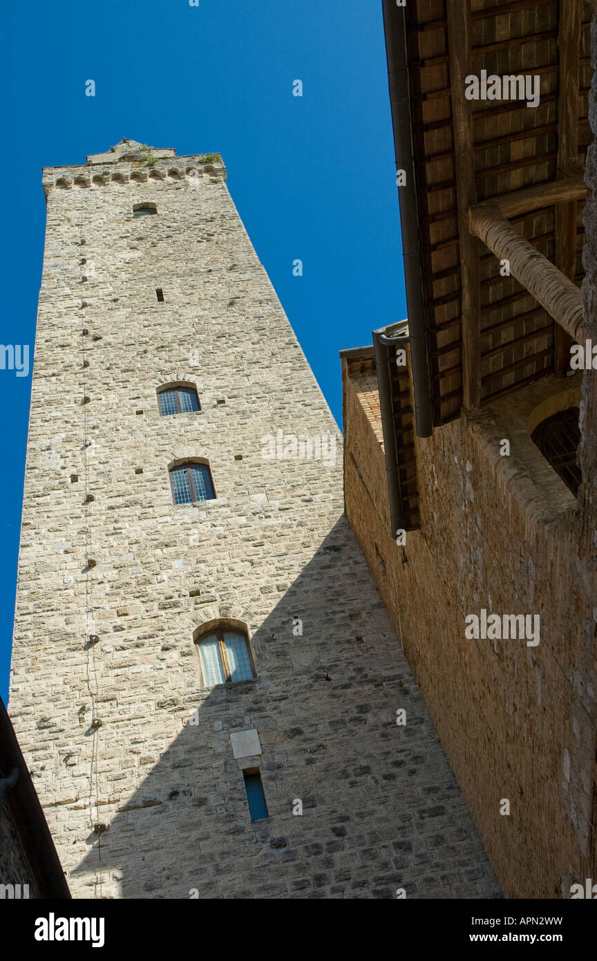 The Torre Grossa In The The Courtyard Of The Palazzo Del Popolo Near The Piazza Del Duomo In San