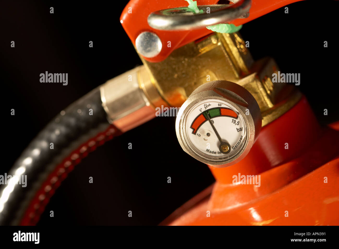 Fire Extinguisher Pressure Gauge Stock Photo - Alamy