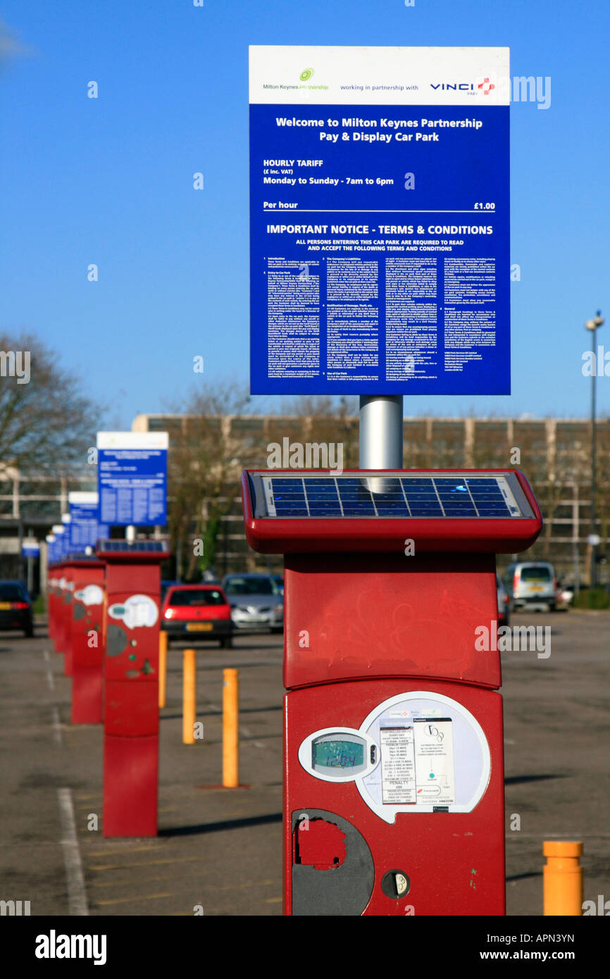 parking meters Milton Keynes town centre Buckinghamshire South East