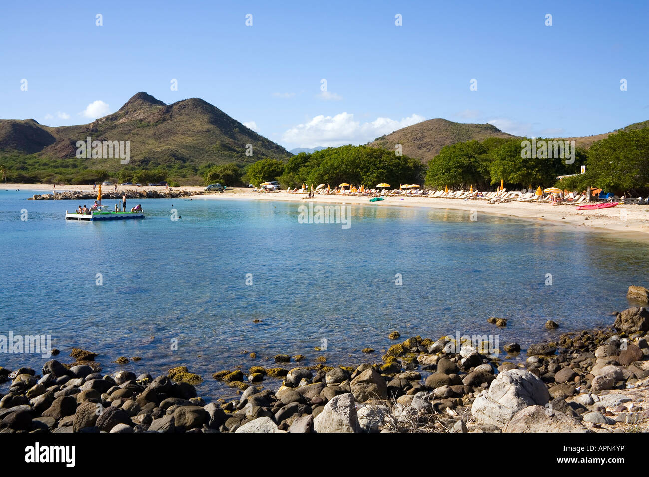 Cockleshell Bay at St Kitts in the Caribbean Stock Photo
