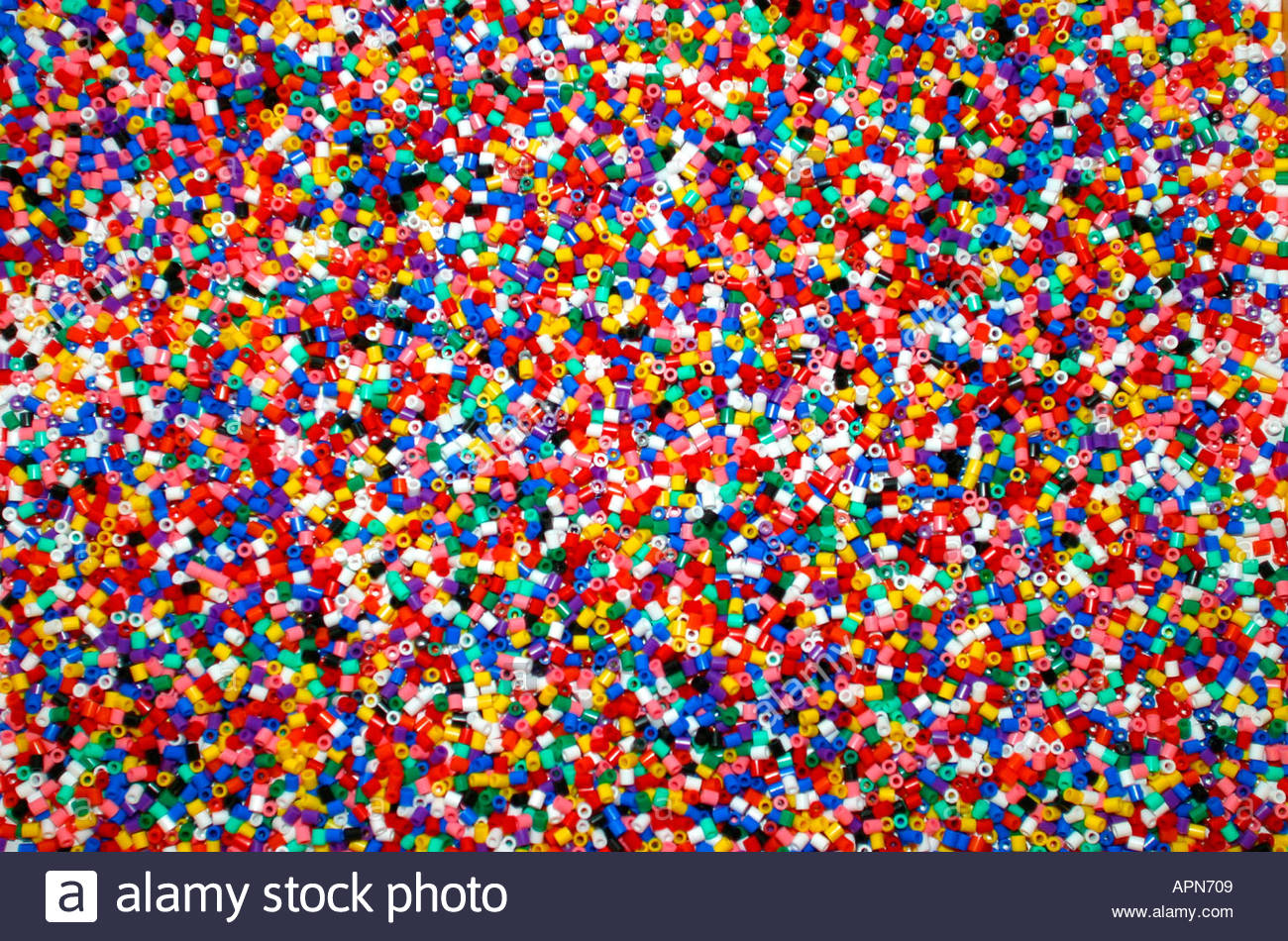 Backgrounds Rainbow Colored Beads Make Colorful Pattern Stock