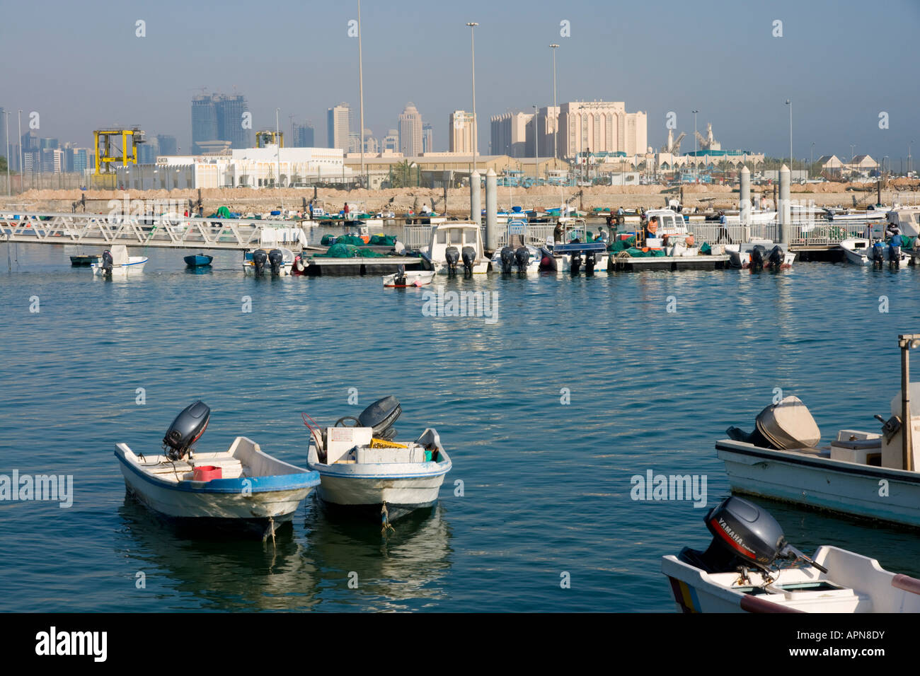 Middle east Qatar Doha harbour fish market Stock Photo Alamy
