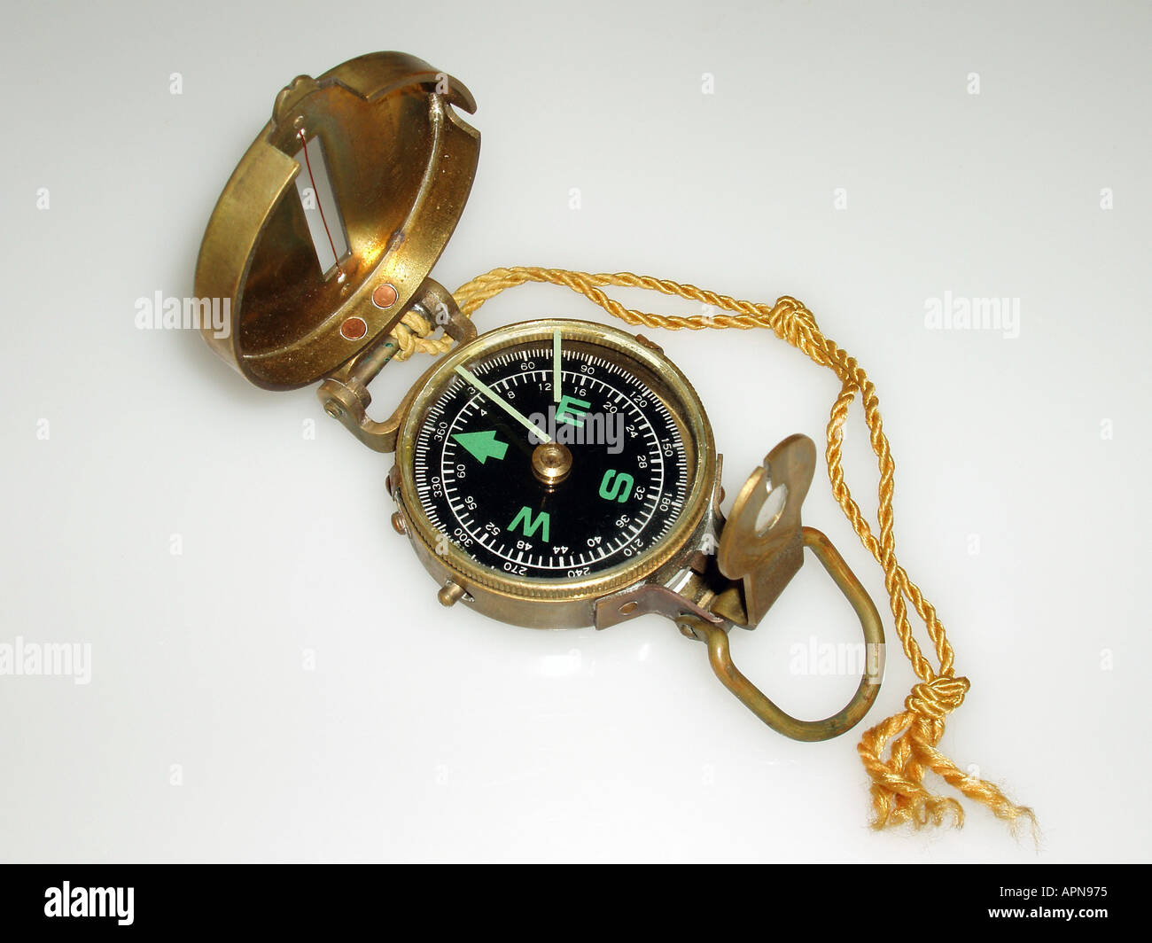 Antique Brass Compass Stock Photo Alamy