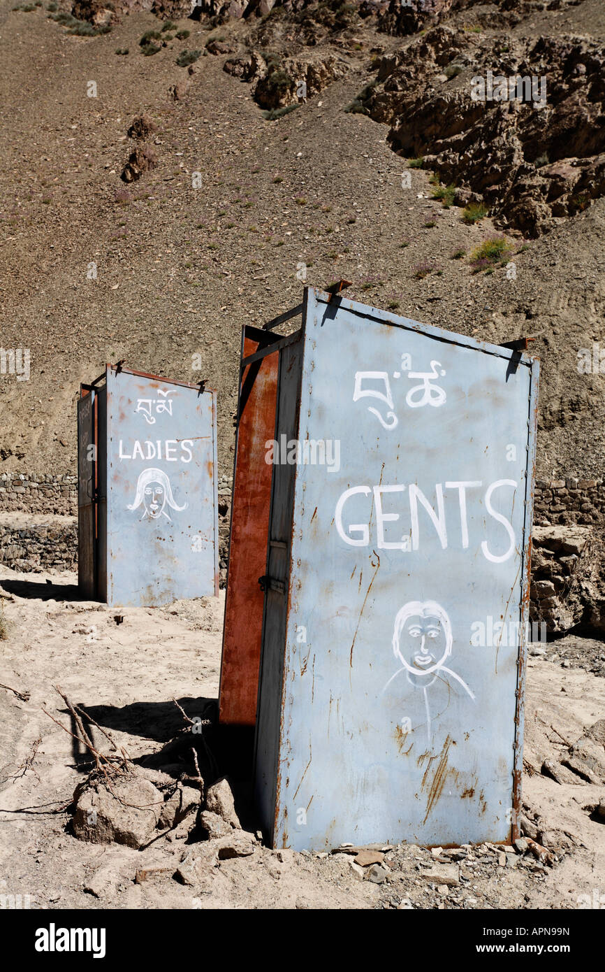 Public toilets in Ladakh India Stock Photo Alamy