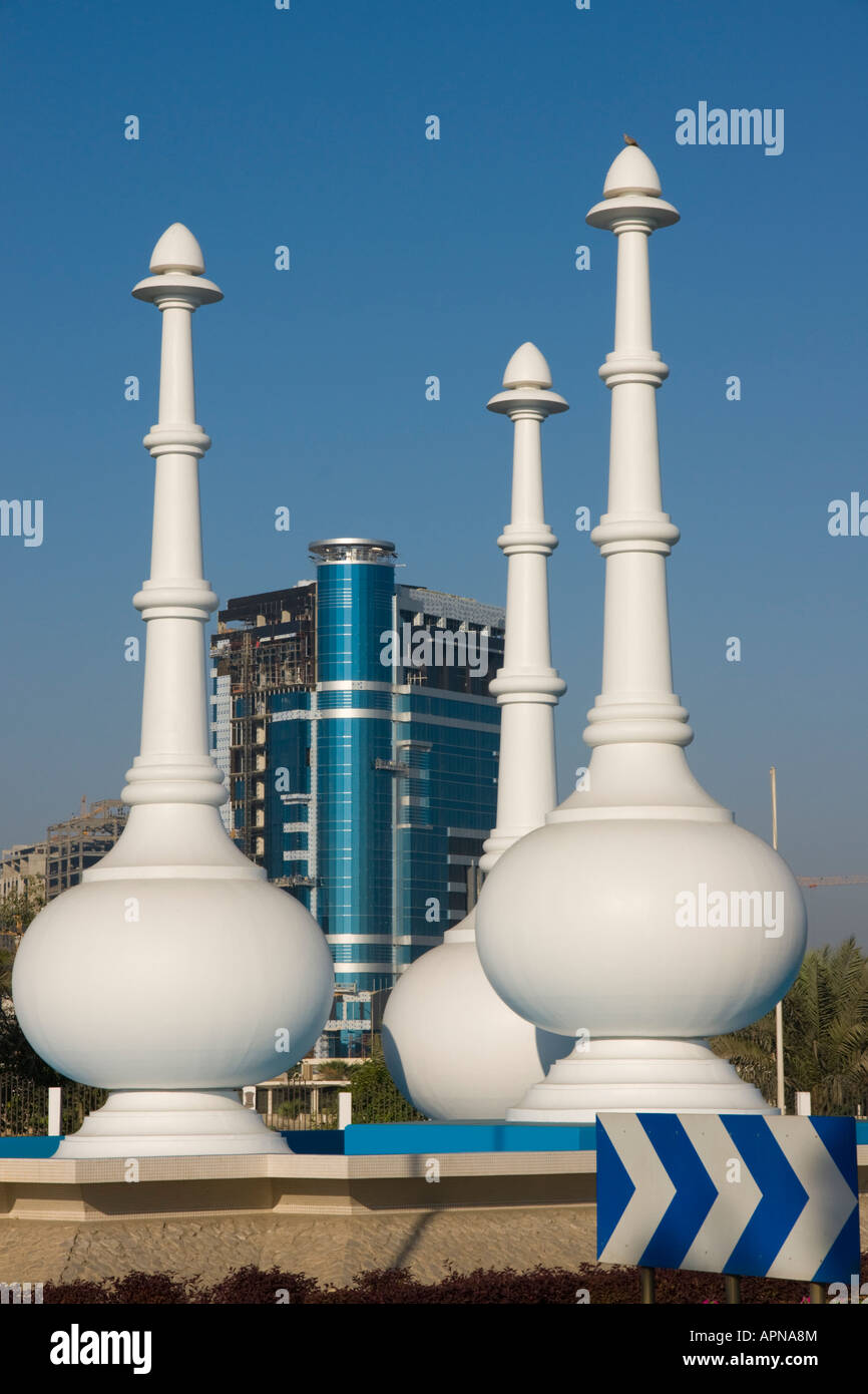Middle east Qatar Doha perfume bottle monument Stock Photo Alamy