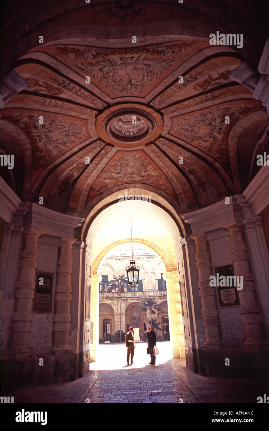 MALTA The main entrance to the Palace of the Grand Masters in Valletta