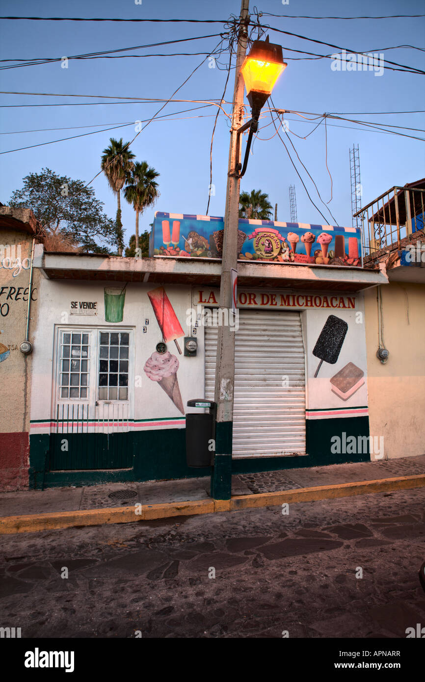 ice cream shop in Ajijic Mexico Stock Photo