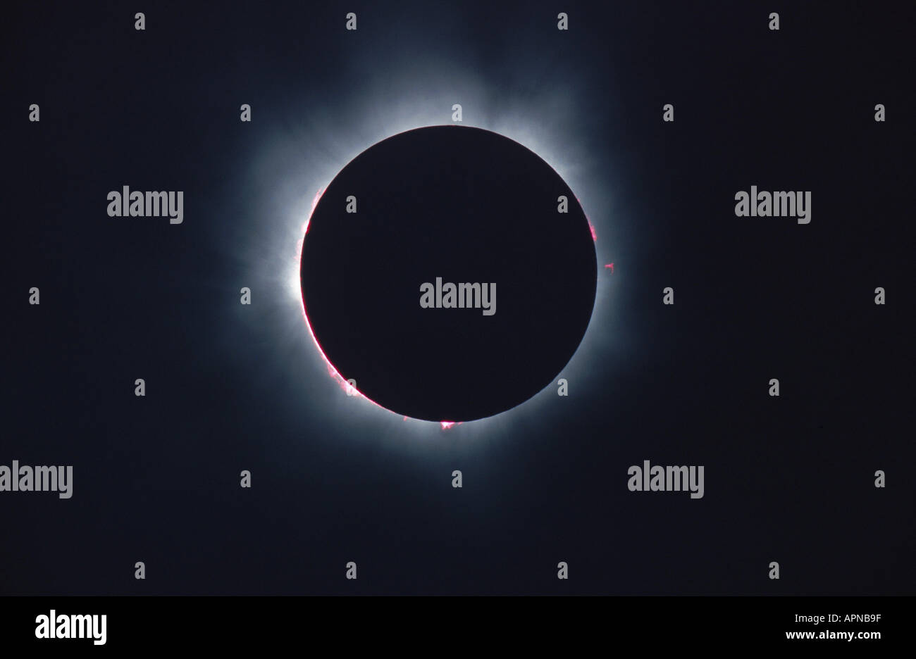 totale solar eclipse at 11.08.1999, Germany, Bavaria, Muenchen Stock Photo