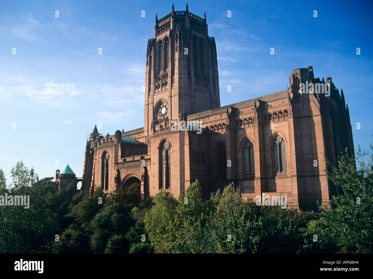 The 20th century Liverpool Anglican Cathedral by Giles Gilbert Scott Stock Photo