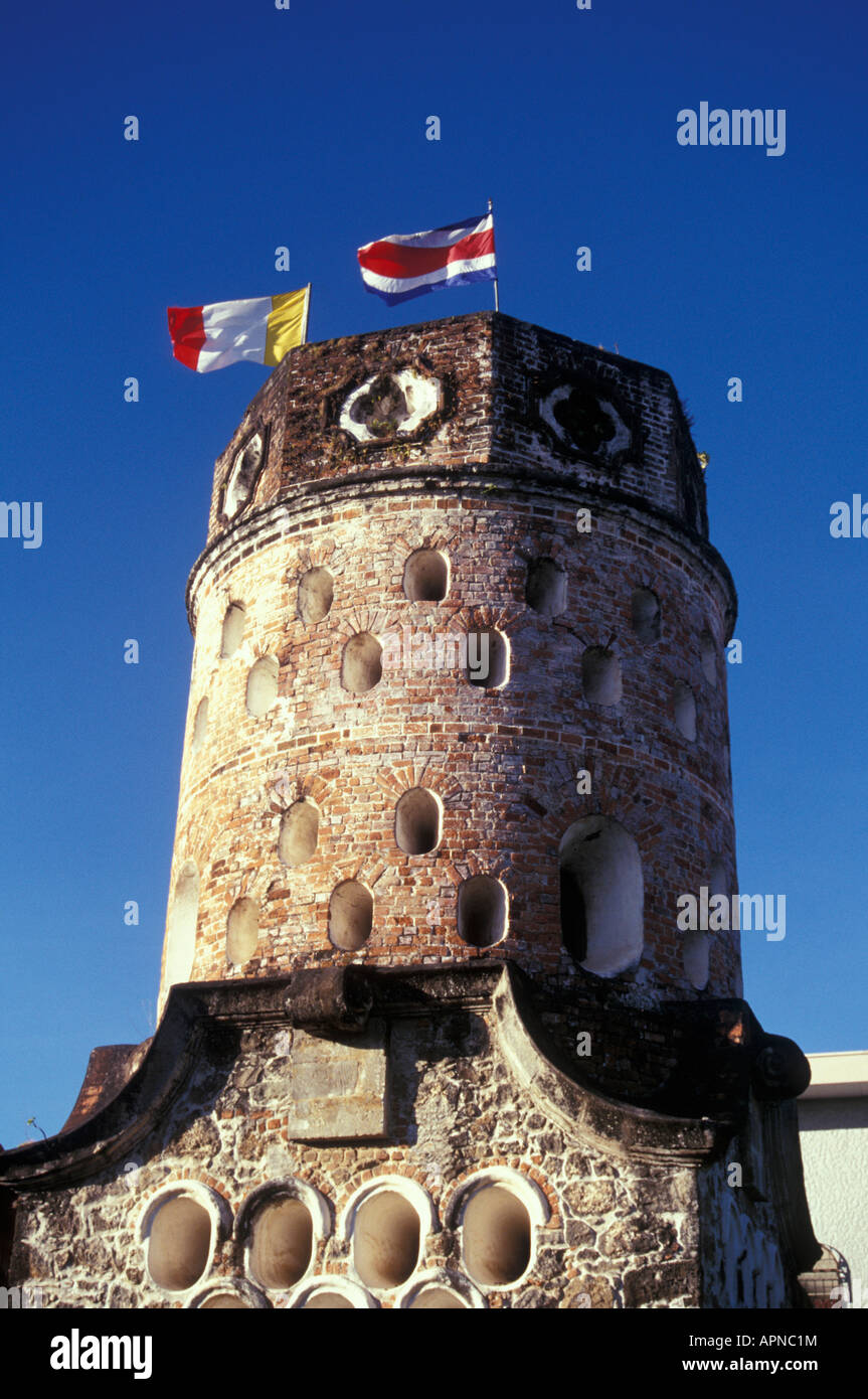El Fortin (little fort), a Spanish colonial tower in Heredia, Costa Rica, Central America Stock Photo