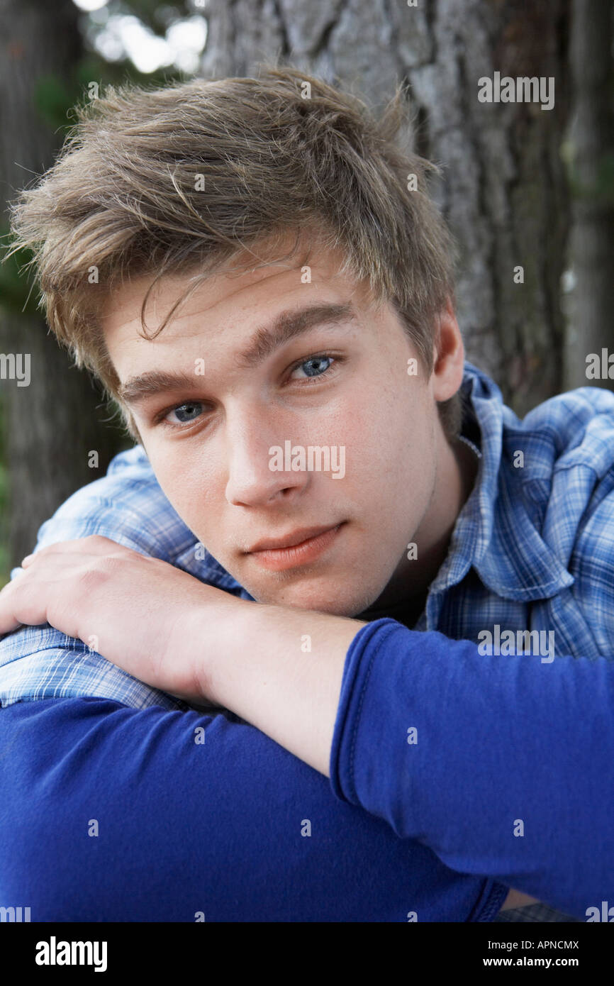 Portrait of teenage boy Stock Photo - Alamy