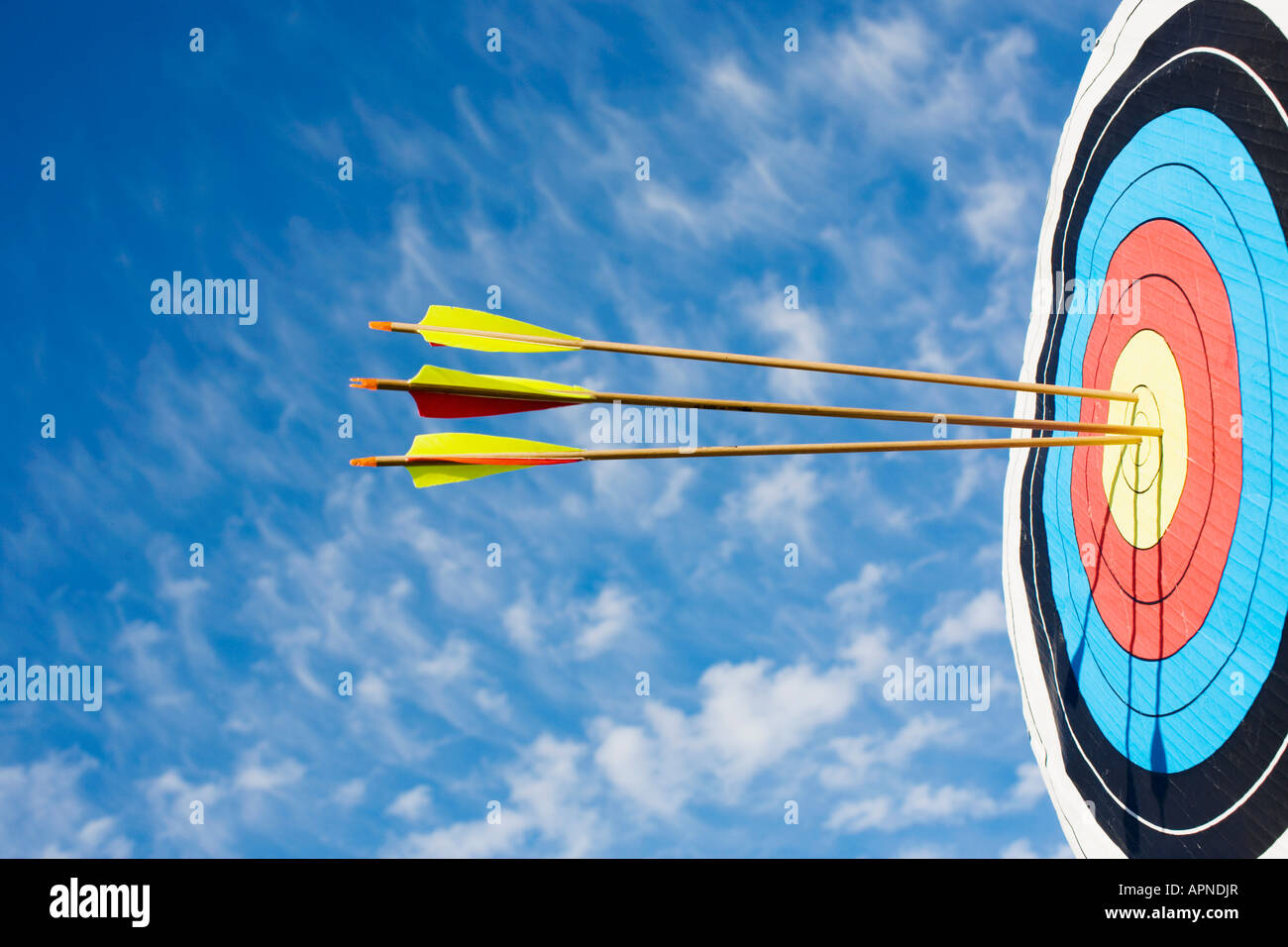 Arrows In Bullseye Of Target Stock Photo Alamy Arrows In Bullseye Of Target Stock Photo Alamy