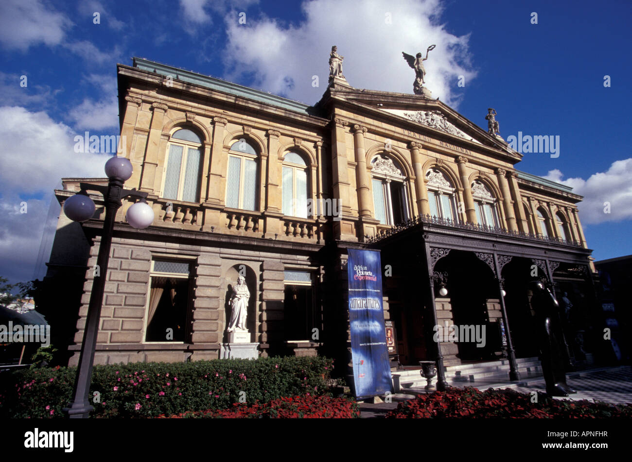 The Teatro Nacional or National Theatre on the Plaza de la Cultura in downtown San José, Costa Rica Stock Photo