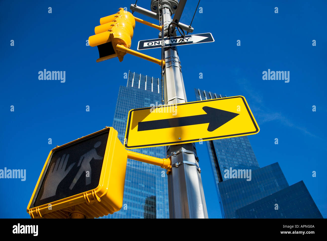 Pedestrian crossing in a city Stock Photo