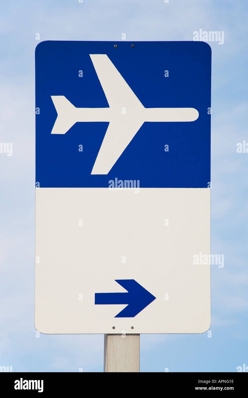 Airport sign arrows hi-res stock photography and images - Alamy