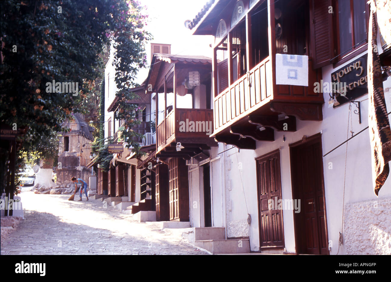 Village street Kas Turkey Stock Photo