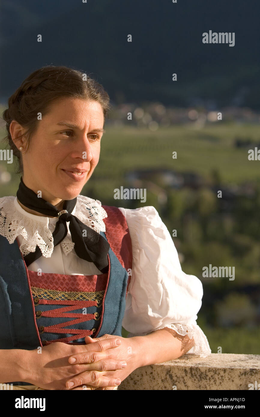 Italian woman in Tyrolean Costume Stock Photo Alamy