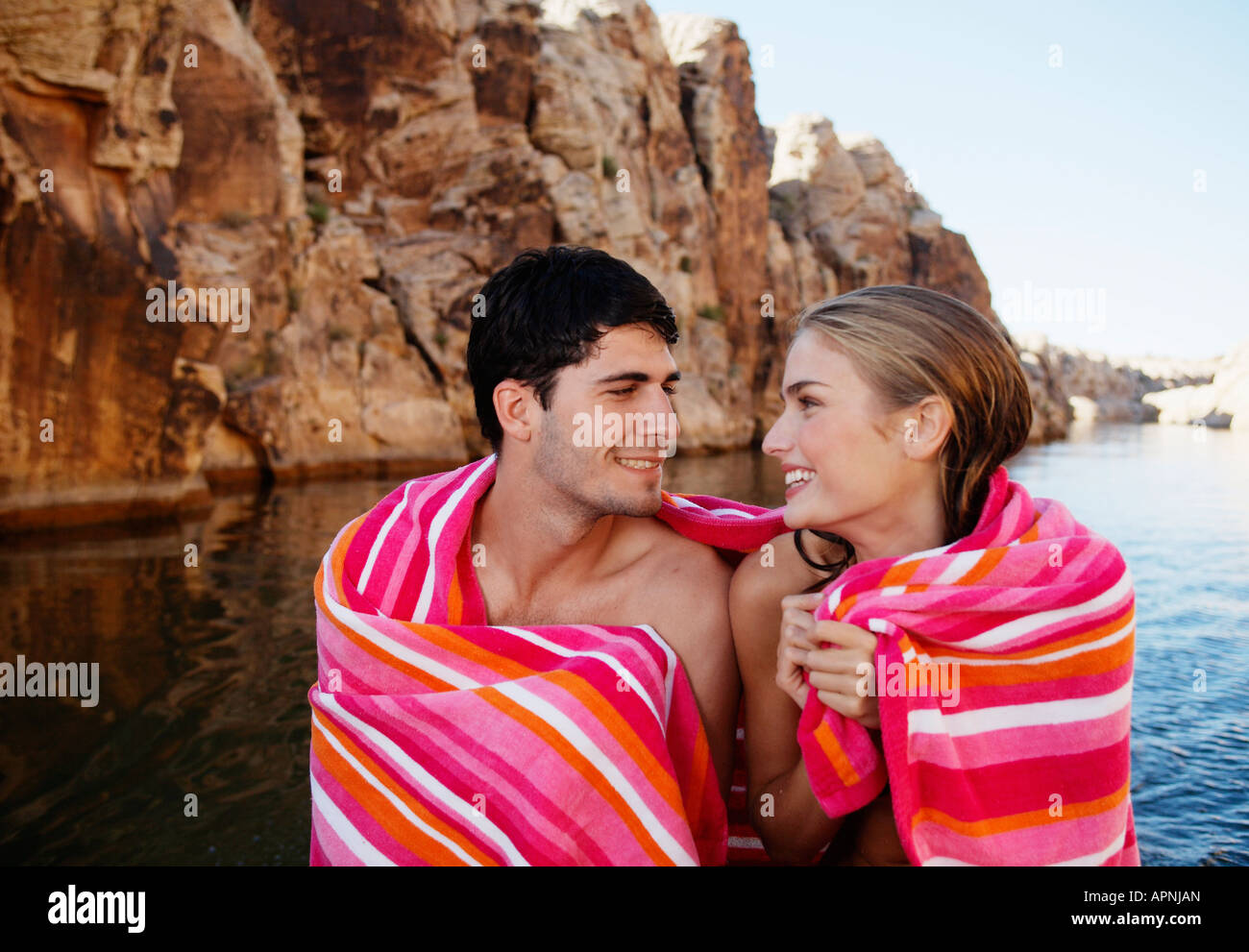 Couple in Speedboat Beach Towel by CSA Images - Fine Art America