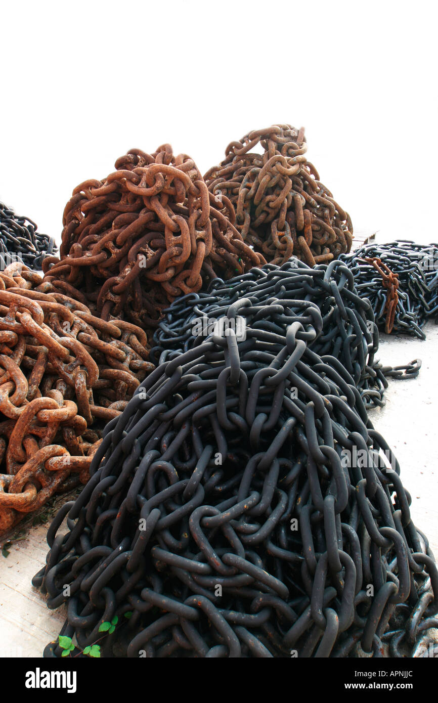 Sea chains Stock Photo